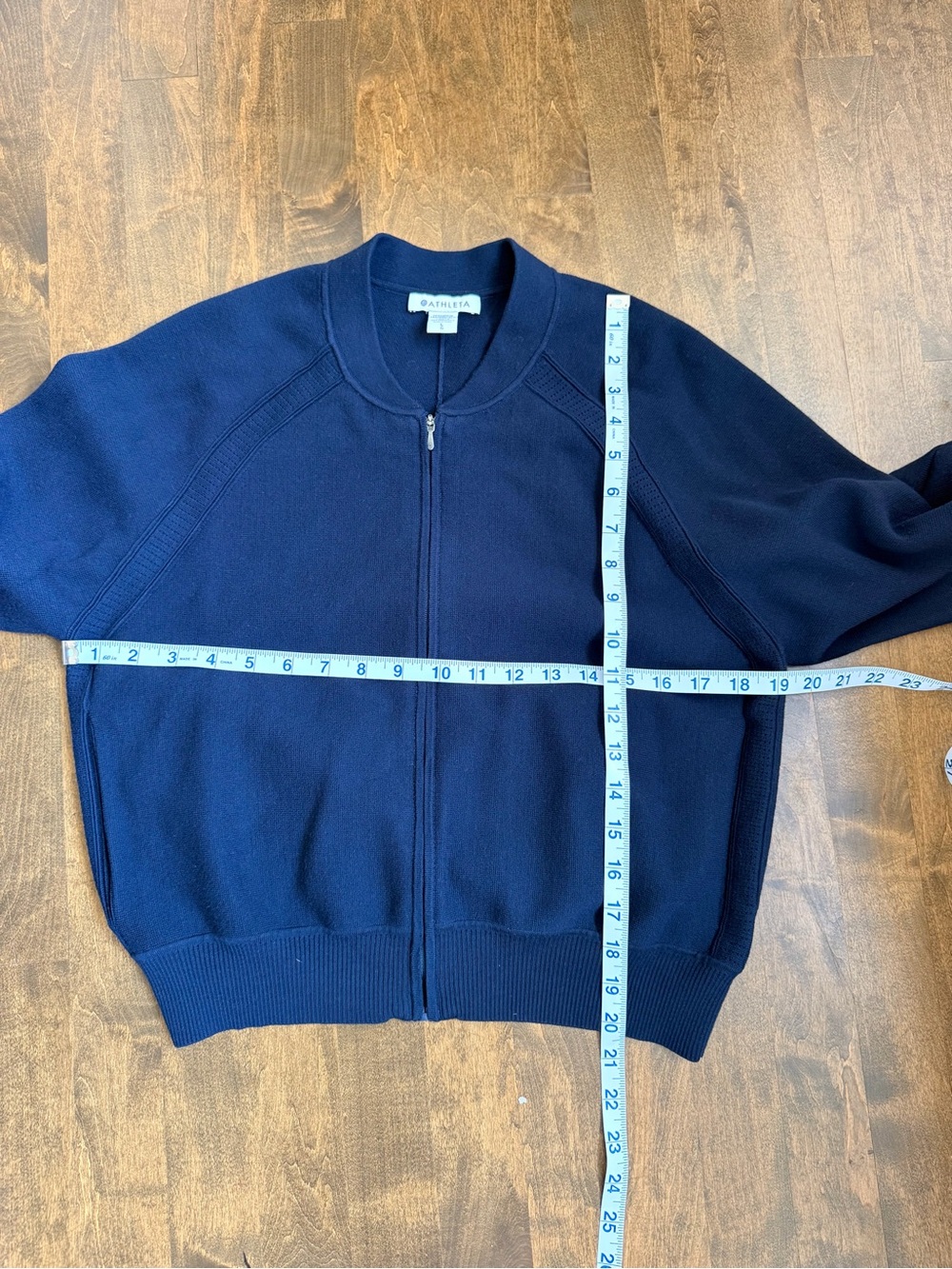 Athleta Advantage Sweater Navy blue knit cardigan - Picture 11 of 12